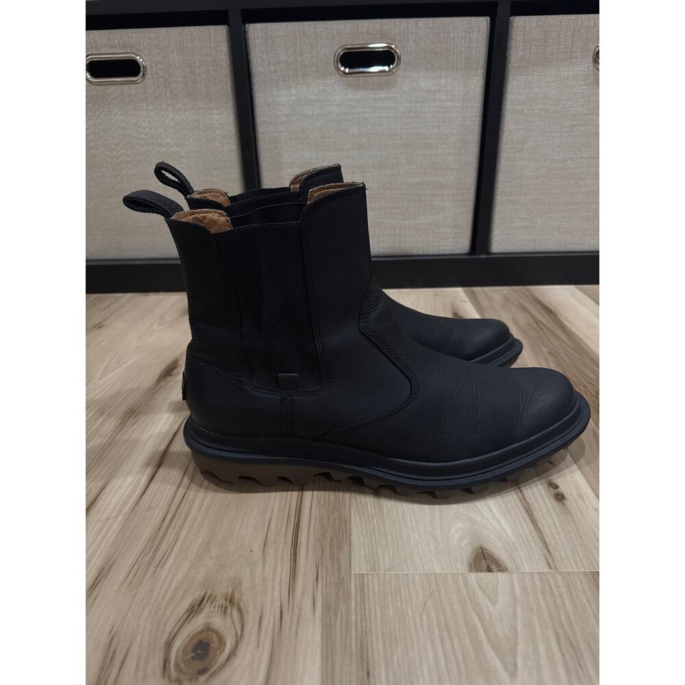 Sorel Ace Waterproof Black Leather Boots Men's Size 11 - Picture 2 of 9